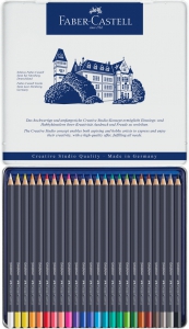 Creioane Colorate 24 Culori Goldfaber Cutie Metal Faber-Castell [1]